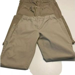 3 LOT Lands' End Girls Size 12 School Uniform Pants
